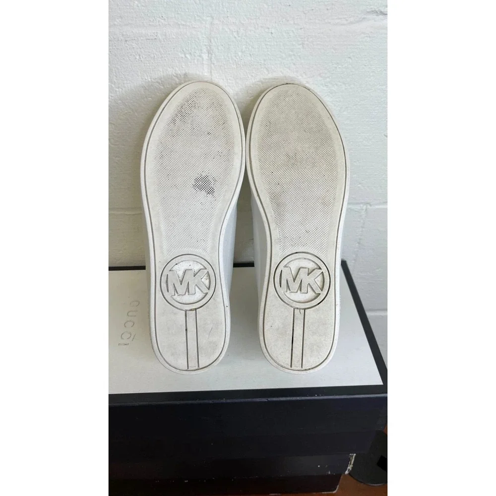 Michael Kors Cameron Rainbow Lacer‎ Keepers White Leather Sneakers Women's 9.5 M